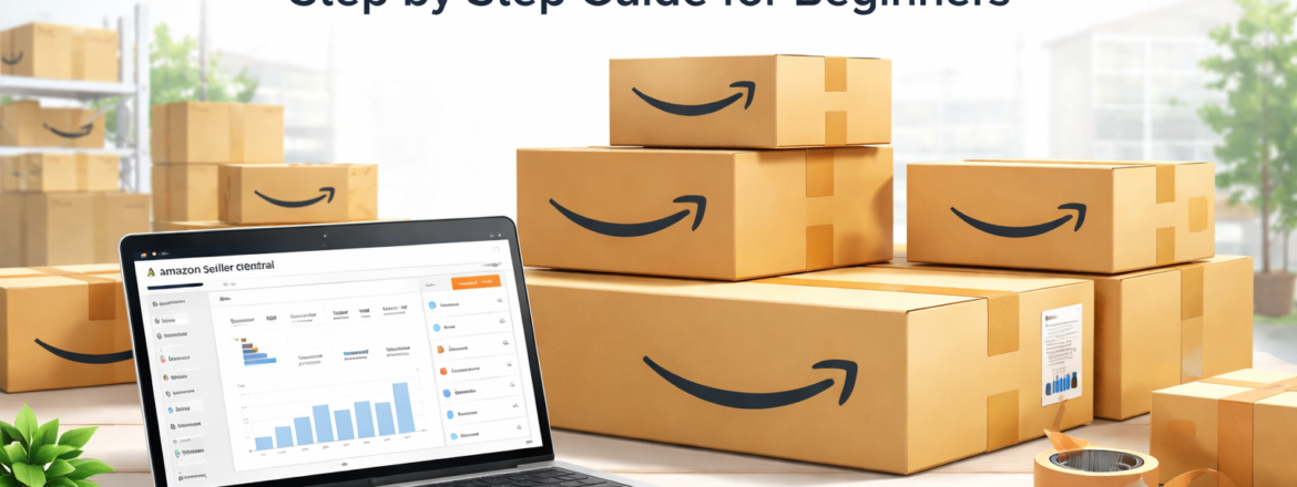 set up Amazon FBA account step by step guide with warehouse and seller dashboard for beginners selling online