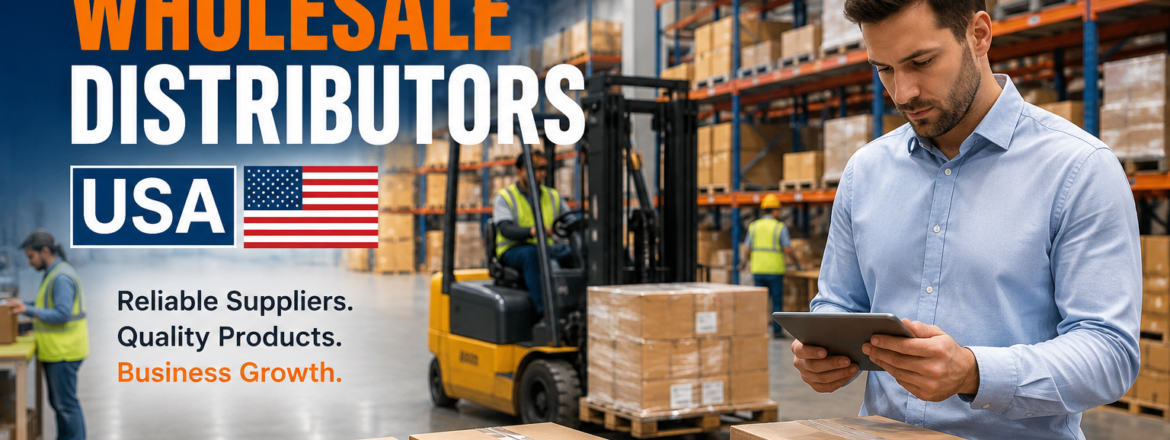 Trusted Wholesale Distributors USA warehouse with organized inventory and logistics for Amazon FBA suppliers